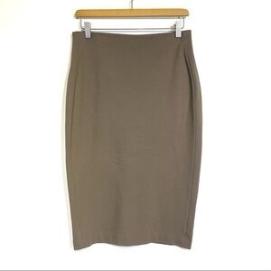 Lila Rose Pull On Stretch Pencil Skirt Brown size 4 Modern Career Workday Skirt